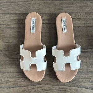 Steve Madden White Sandals
